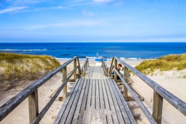 Almanya 'nın kuzeyinde, Sylt, Holstein eyâletinde plaj 