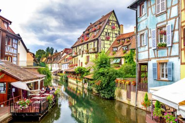 Küçük Venedik, Colmar, Alsace, Fransa 