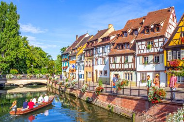 Küçük Venedik, Colmar, Alsace, Fransa 