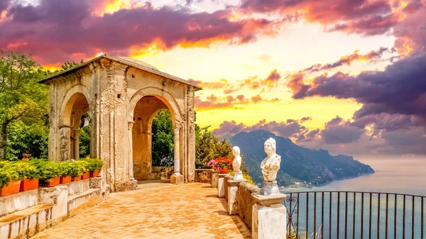 Villa Cimbrone Amalfi Coast ラヴェロ イタリア — ストック写真