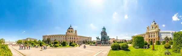 Maria Theresia Square Viena Áustria — Fotografia de Stock