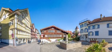 İsviçre 'nin tarihi Appenzell kenti 
