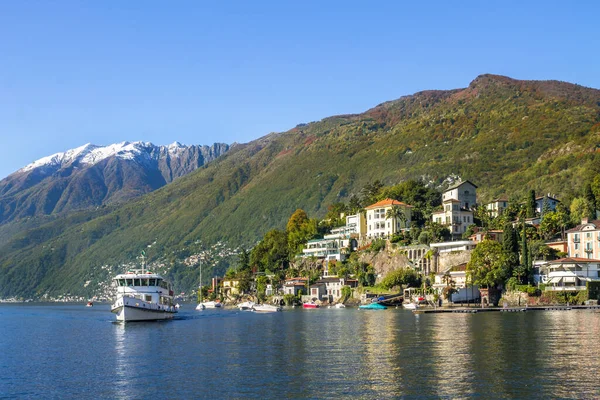 Historyczne Miasto Ascona Jezioro Maggiore Szwajcaria — Zdjęcie stockowe