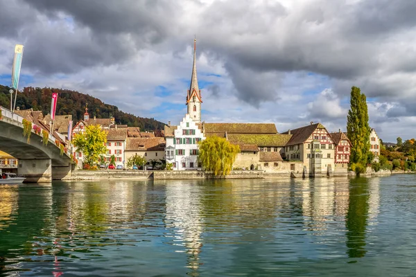 Kota Bersejarah Stein Rhein Swiss — Stok Foto