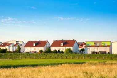 Stockstadt am Rhein 'deki yeni evler 