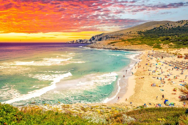 Cala Mesquida plajı, Mallorca, İspanya 