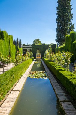 Granada, İspanya 'da Tarihi Alhambra 