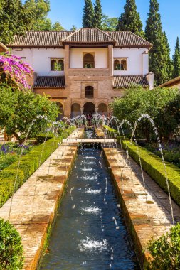 Granada, İspanya 'da Tarihi Alhambra 