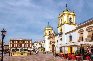 Panorama Beyaz Şehri Ronda, İspanya