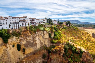 Panorama Beyaz Şehri Ronda, İspanya