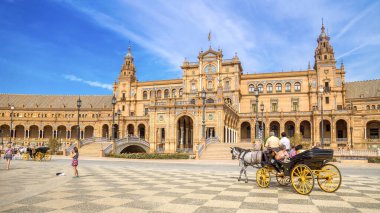 Plaza de Espana, Sevilla, İspanya 