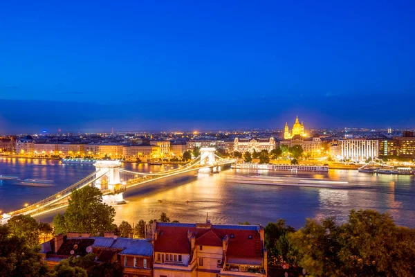 Panorama Vista Sobre Budapeste Fortaleza Hungria — Fotografia de Stock