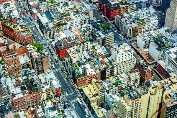 Aerial View Streets Lower Manhatten New York City Usa — Foto Stock
