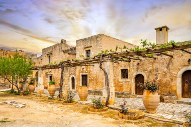 Arkadi 'deki Arkadi Manastırı, Girit, Yunanistan 
