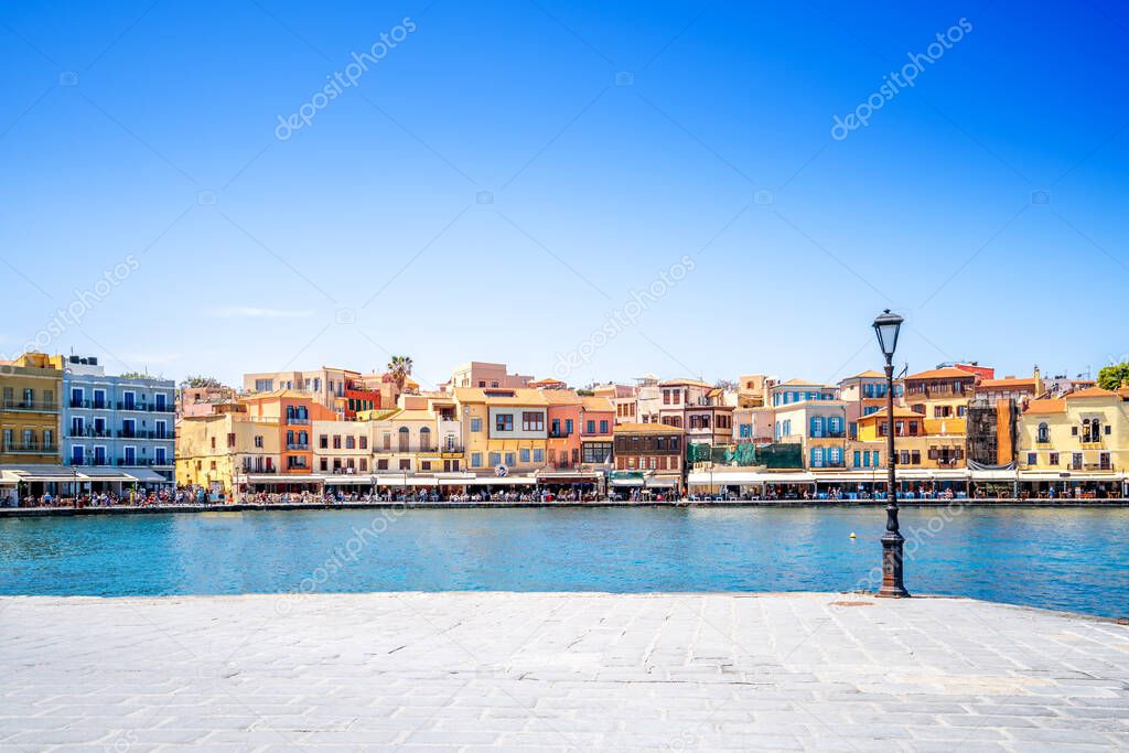 Venetian Harbour in Chania, Crete, Greece 