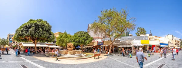 Fontána Heraklion Ostrov Creta Řecko — Stock fotografie