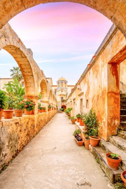 Manastır Kutsal Üçlü, Meteora, Girit Adası, Yunanistan 