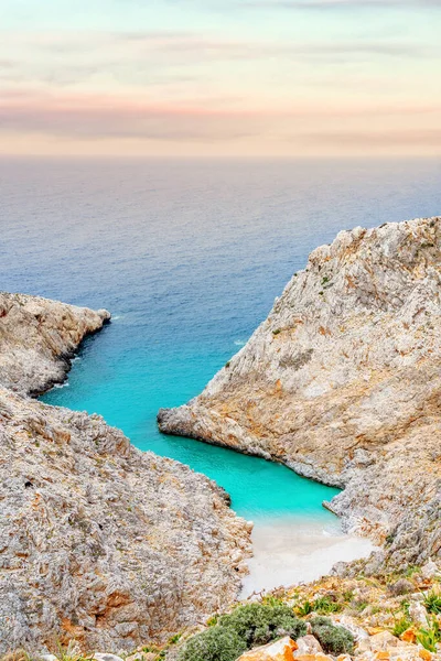 Seitan Limania Beach Island Crete Greece — Stock Photo, Image