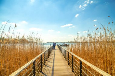 Scharmuetzelsee İskelesi, Bad Sparrow, Almanya 