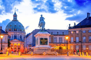 Amalienborg Kalesi, Kopenhag, Danimarka 