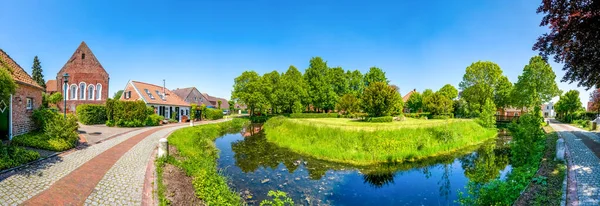 Historiska Staden Loquard Krummhoern East Friesland Tyskland — Stockfoto