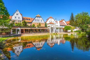 Birkensee, Bad Wimpfen, Baden Wuerttemberg, Almanya 