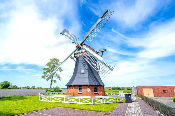 Větrný Mlýn Aurichu Východní Frísko Německo — Stock fotografie