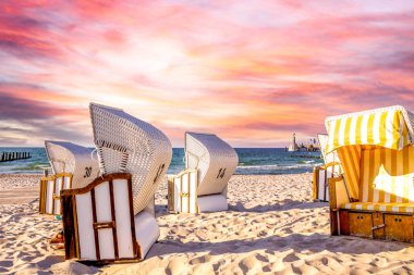 Zingst, Baltık Denizi, Almanya 'da Plaj 