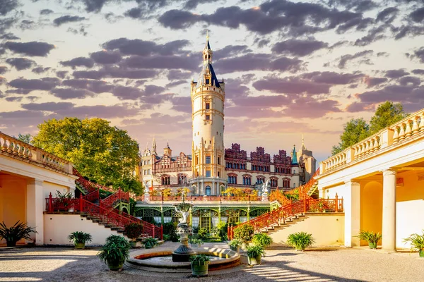 View Castle Schwerin Mecklenburg Vorpommern Germany — ストック写真