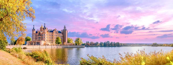 Θέα Στο Κάστρο Schwerin Στο Mecklenburg Vorpommern Γερμανία — Φωτογραφία Αρχείου