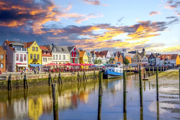 Harbour Husum North Sea Germany — Stockfoto