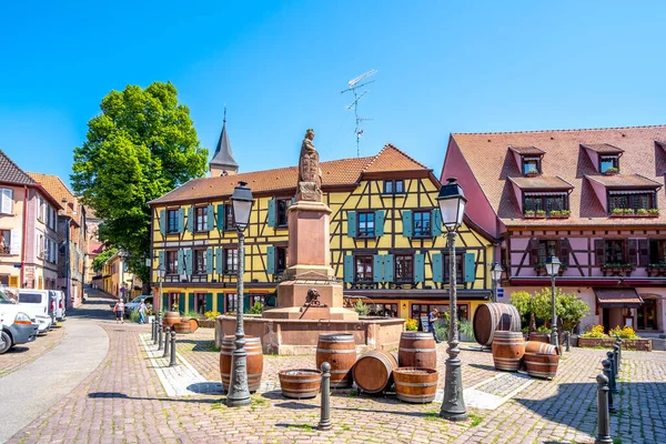 Market Place Ribeauville Alsace France — Stock Photo, Image
