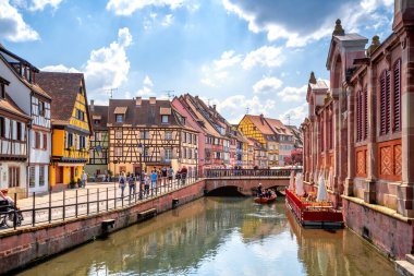 Küçük Venedik, Colmar, Alsace, Fransa 