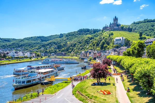 View Cochem Moselle Rheinland Pfalz Germany — Stock fotografie