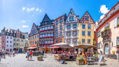 Market in Cochem, Moselle, Germany 