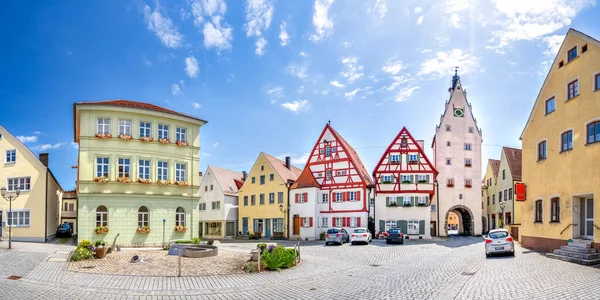 Historical City Monheim Bavaria Germany — стоковое фото