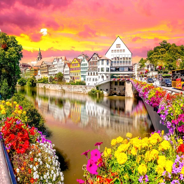 Neckarfront Tuebingen Baden Wuerttemberg Germany — Stock Photo, Image