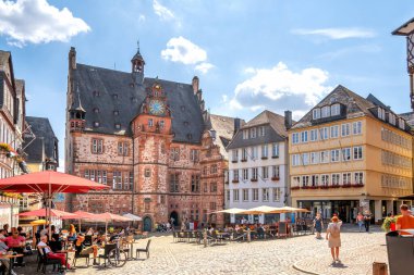 Belediye Binası, Marburg an der Lahn, Hessen, Almanya 