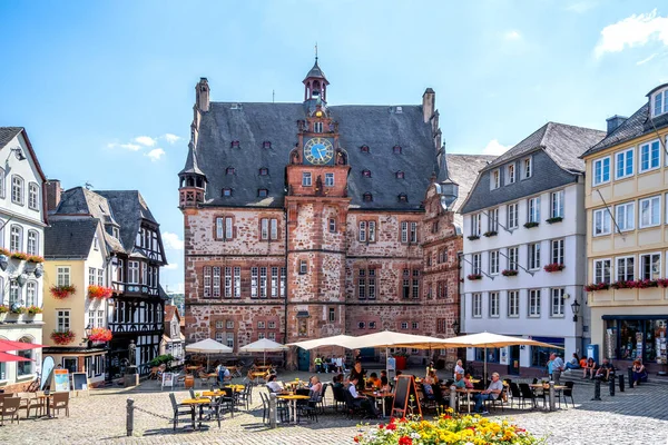 Városháza Marburg Der Lahn Hessen Németország — Stock Fotó