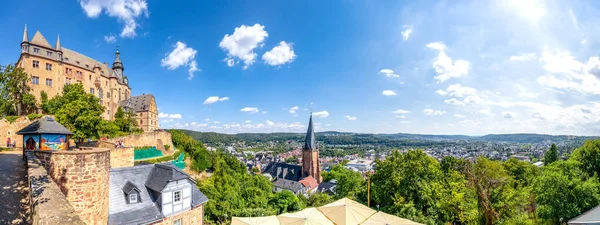Utsikt Över Marburg Der Lahn Hessen Tyskland — Stockfoto