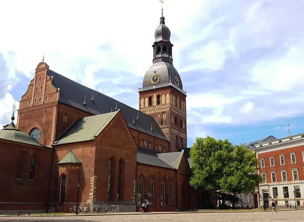 Der Dom Von Riga Ist Eines Der Vielen Wahrzeichen Der — Stockfoto