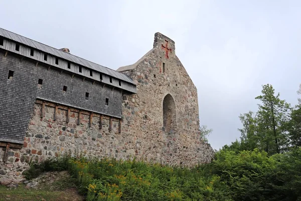 Old Castle Ruins City Sigulda Territory Latvia July 2019 — Stock Photo, Image