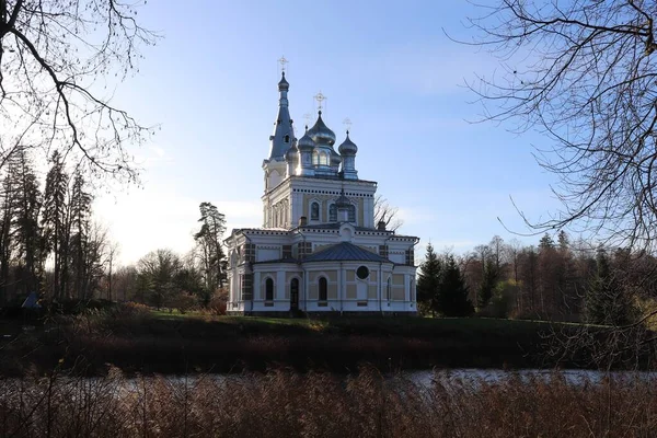 Ortodoxa Kyrkan Alexander Nevsky Den Lettiska Byn Stameriena Den November — Stockfoto
