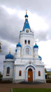 Letonya 'nın Jelgava kentindeki Ortodoks Katedrali 15 Mayıs 2020.