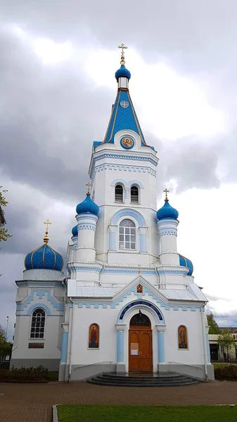 Православный Собор Латвийском Городе Елгава Облачный День Мая 2020 Года — стоковое фото