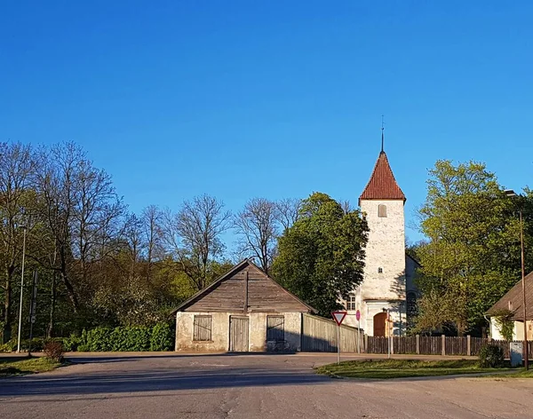 Velha Igreja Luterana Aldeia Letã Sabile Maio 2020 — Fotografia de Stock