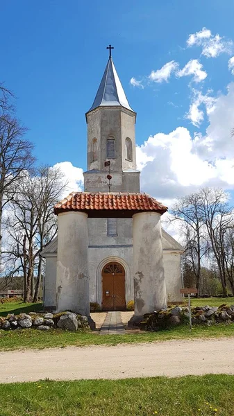 Igreja Luterana Muito Antiga Aldeia Letã Renda Maio 2020 — Fotografia de Stock