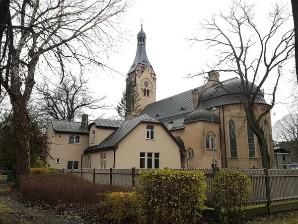 Kasım 2020 Letonya Nın Jurmala Kentindeki Dubulti Lutheran Kilisesi — Stok fotoğraf