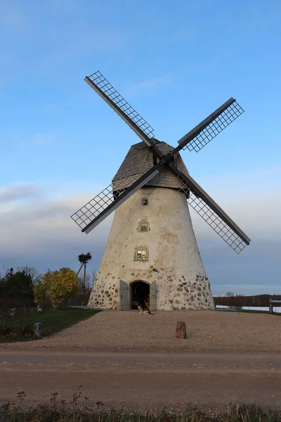 Windmill Last Century Latvian Village Arishi November 2020 — Stock Photo, Image
