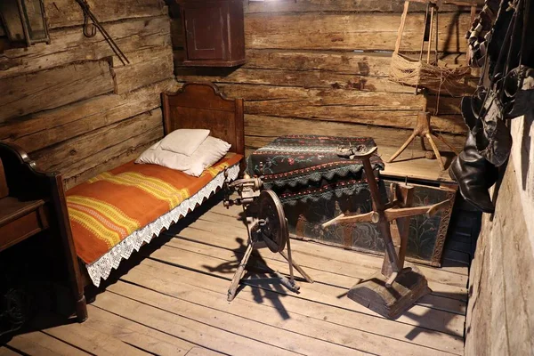 Interior Habitación Casa Pueblo Territorio Del Museo Ciudad Letona Jurmala — Foto de Stock